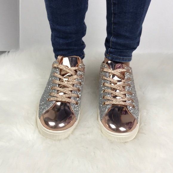 Metallic glitter sneakers - Picture 3 of 8